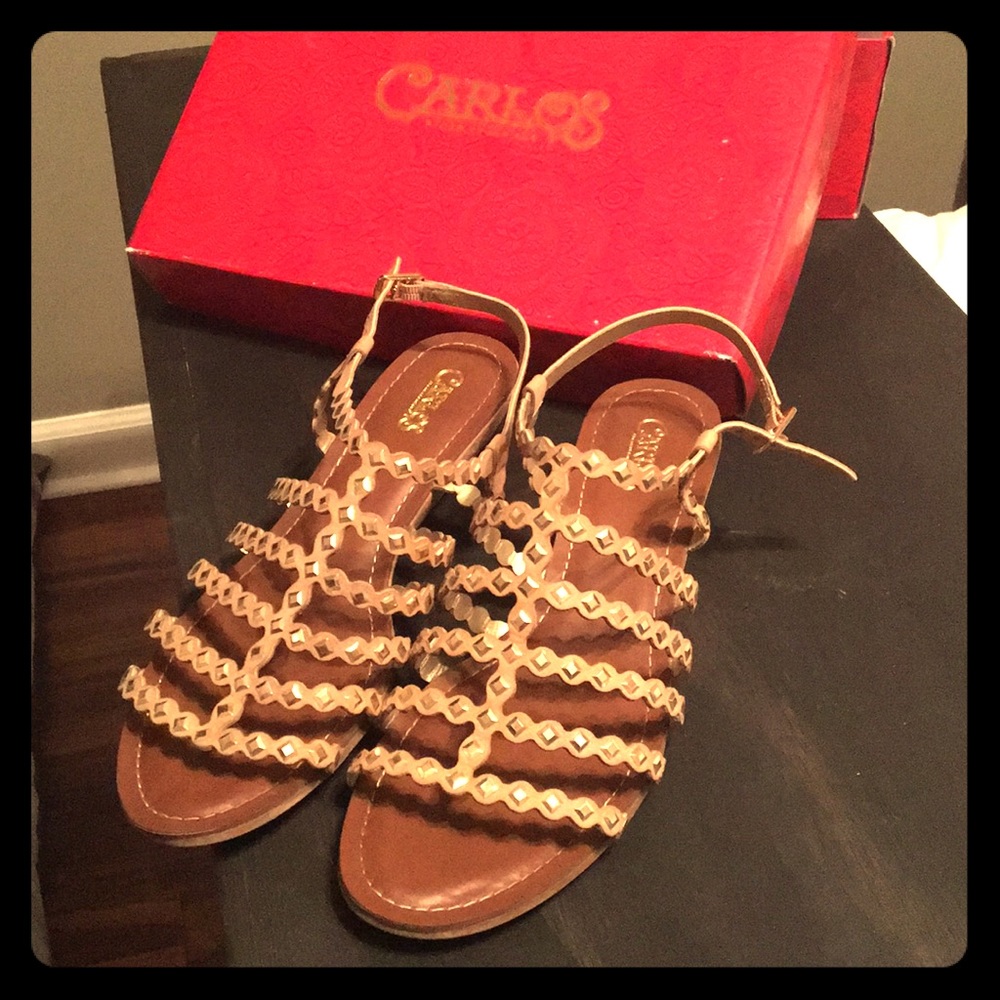 Carlos Santana Tan/Gold sandals
